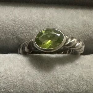 LAST CHANCE Sterling Silver Ring with Period Gemstone